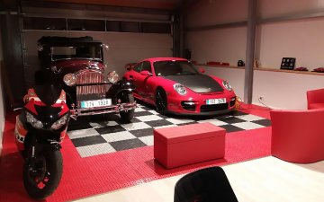 The GripTil plastic system is an ideal garage floor