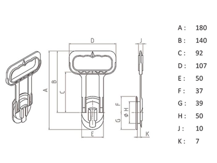 Plastic Handle  594.0